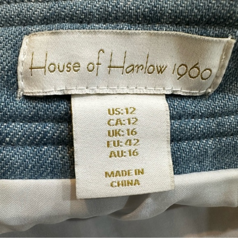 House Of Harlow 1960 Women's Tweed A-Line Mini Skirt Preppy Academia Size‎ 12 - Picture 7 of 11
